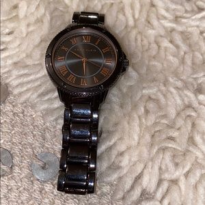 stainless steel black Anne Klein watch